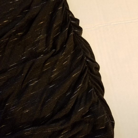 H&M Ruched Longsleeved Black Dress - Picture 4 of 7